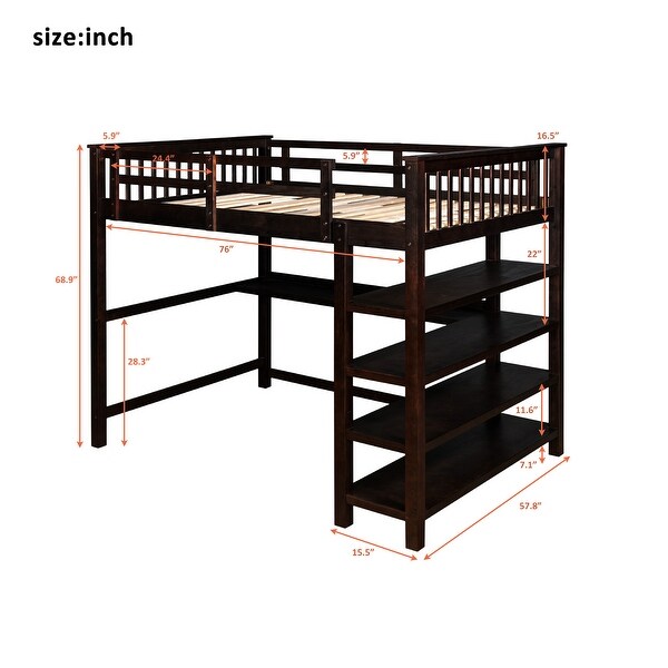 full size loft bed with storage