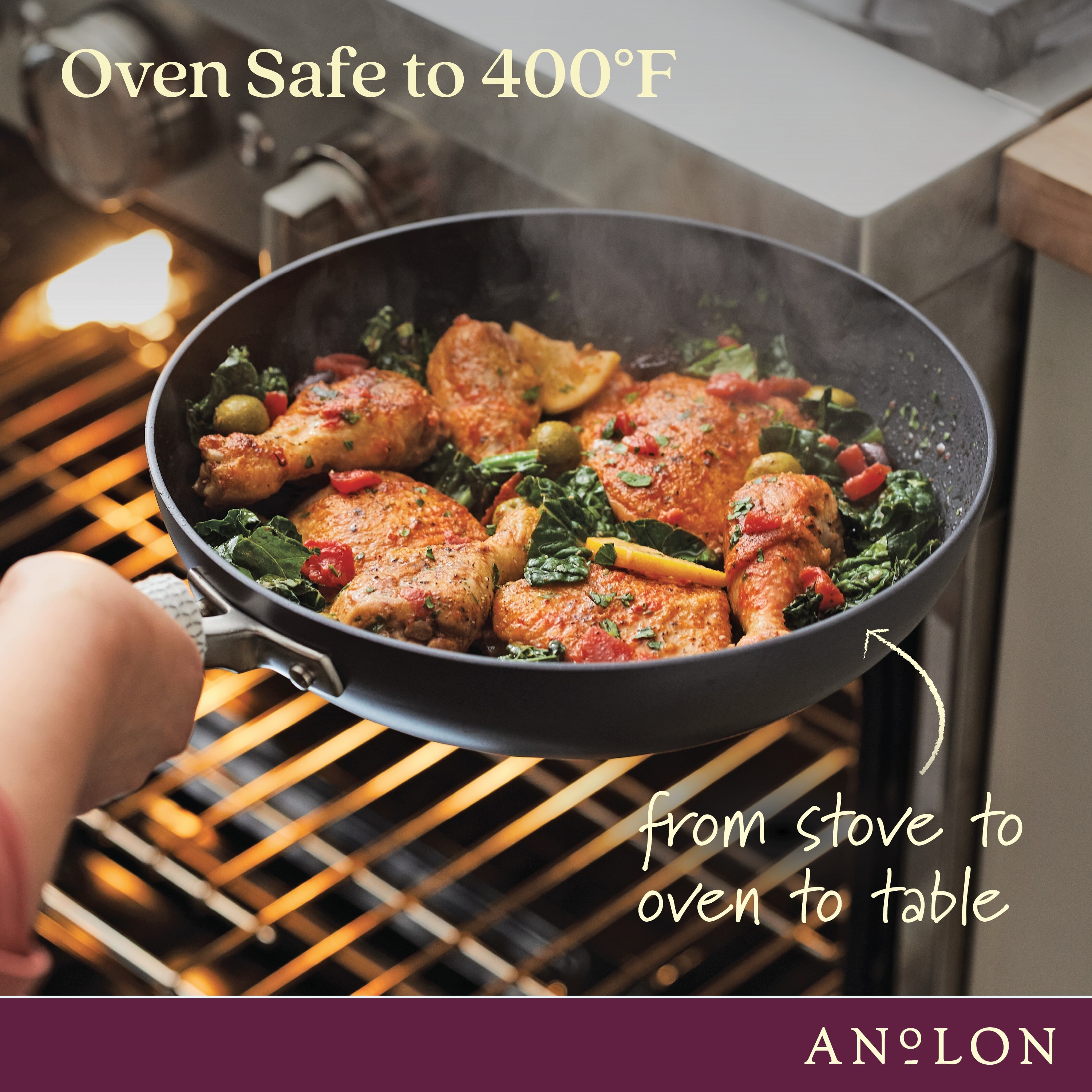 Anolon Advanced 12-pc. Hard-Anodized Nonstick Cookware Set Grey, 2.3, black