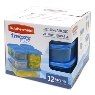 Shop Rubbermaid Freezer Blox 12 Piece Food Storage Set Clear Blue