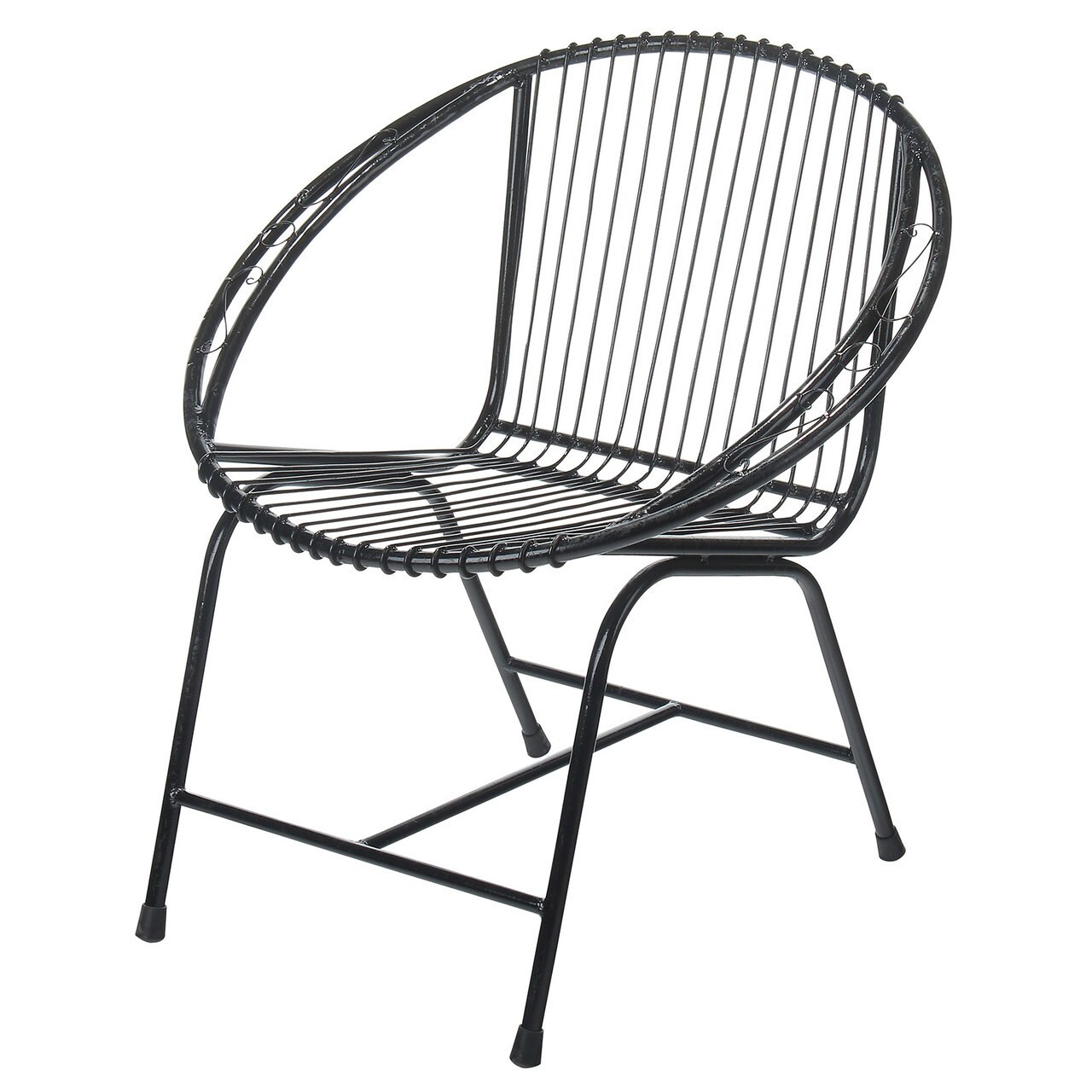 Veranda Metal Wire Chair Black Filigree