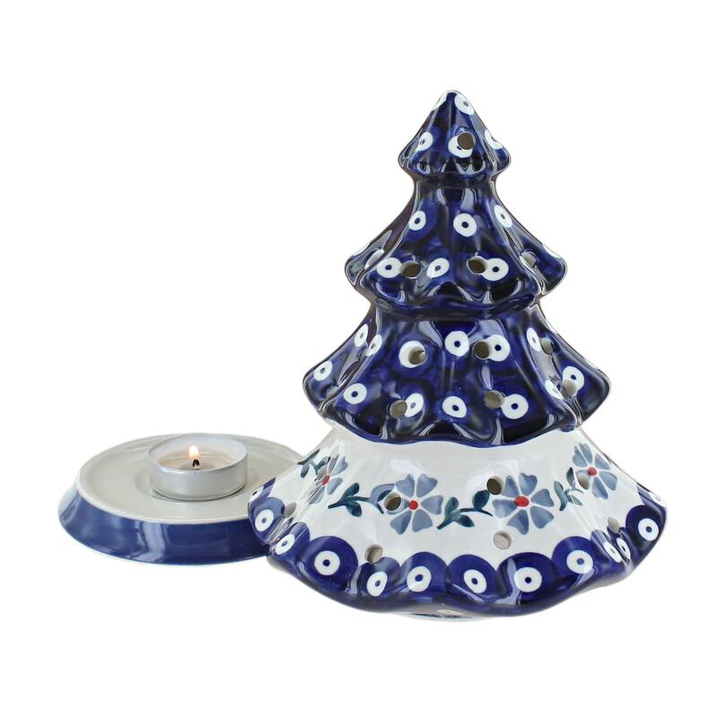 Blue Rose Polish Pottery C012 Manufaktura Tree Luminary