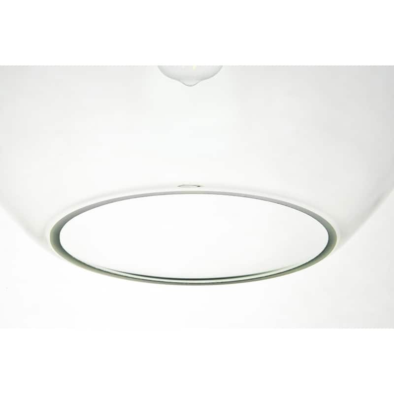 1-Light 12-inch Clear Glass Pendant