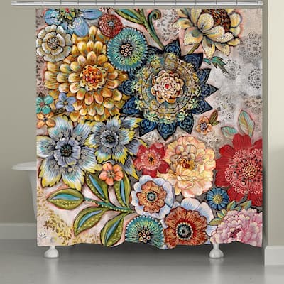 Laural Home Boho Bouquet Shower Curtain 71x72