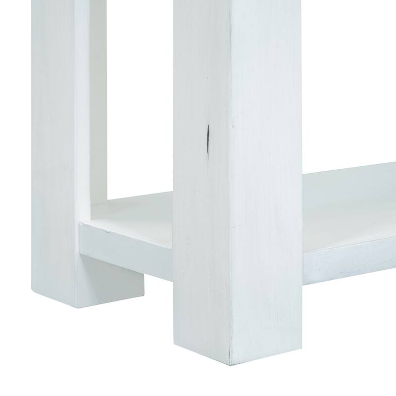 Sofa Table with Storage Drawers and Bottom Shelf