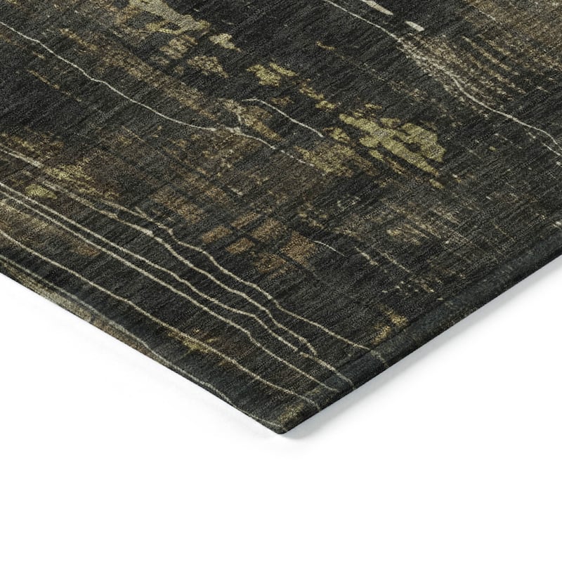 HomeRoots Abstract Transitional Rectangle Outdoor Rug