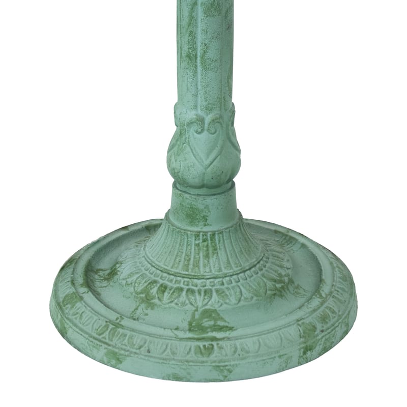 Sunnydaze Garden Visitor Metal Bird Bath - 22.75" H