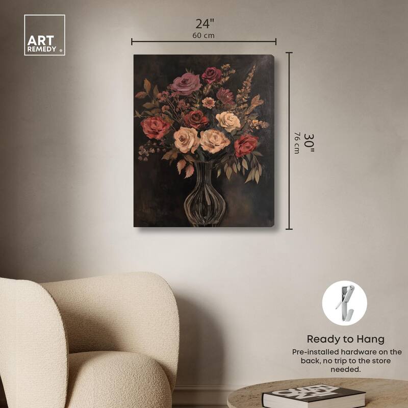 Smoldering Bouquet Canvas by Art Remedy, Gallery Wrapped