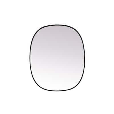 Indigo Home Metal Frame Oval Mirror 30x36 Inch