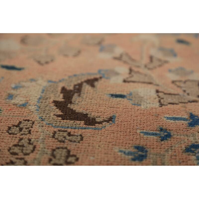 Orange Mashad Persian Area Rug Hand-Knotted Wool Carpet - 9'5"x 12'5"