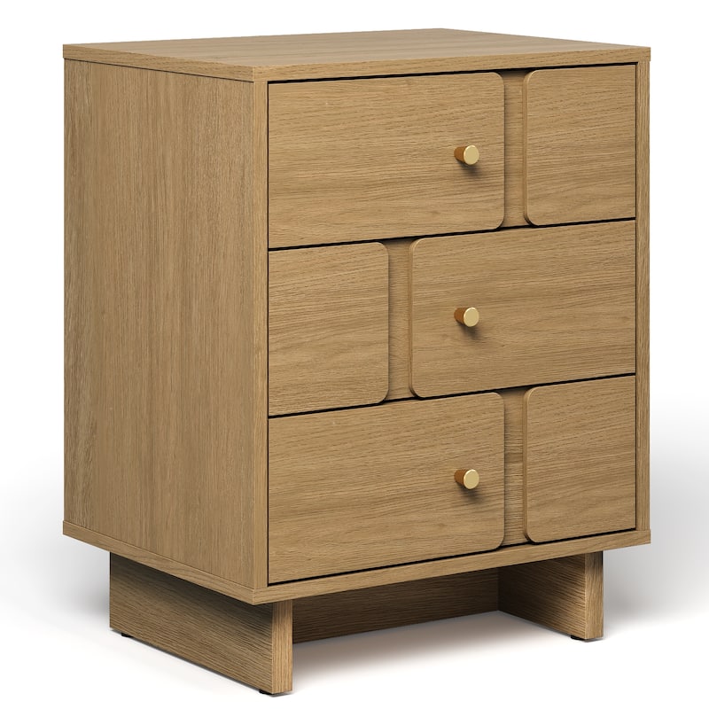 3-Drawer Bedside Table