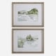 preview thumbnail 1 of 5, Uttermost Serene Lake Framed Prints, Set Of 2
