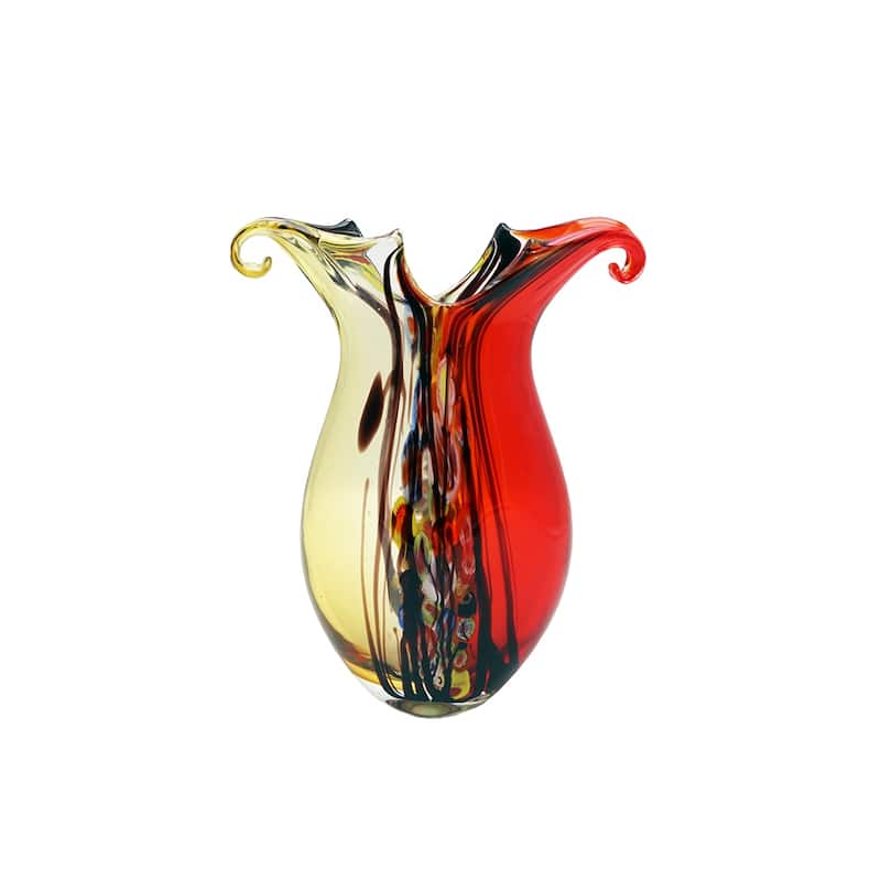 Cecile Hand Blown Art Glass Vase