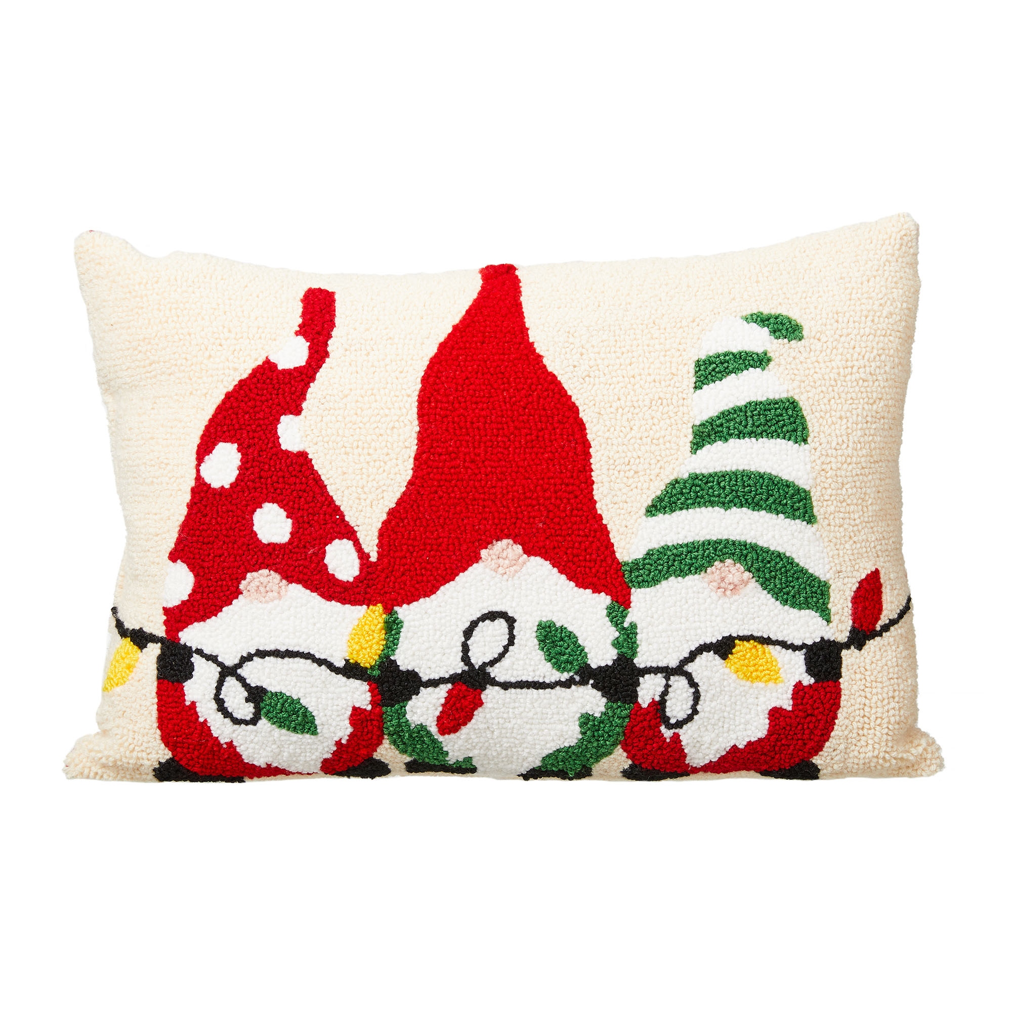 Glitzhome 18 L Decorative Hooked Christmas Gnomes Pillow Throw Cushion for Sofa Couch Bed On Sale Bed Bath Beyond 34166762