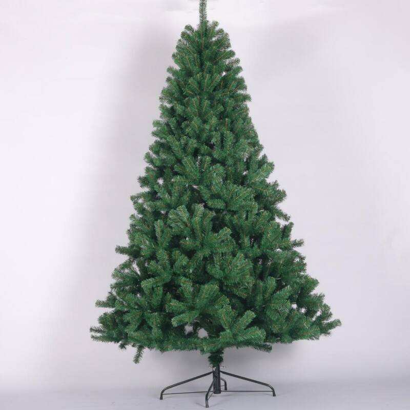 8ft, 7.5ft, or 6ft Unlit Artificial Christmas Tree with PVC Tips for Holiday Decor
