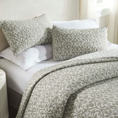 Superior Vineyard Cotton Blend Matelasse Woven Coverlet