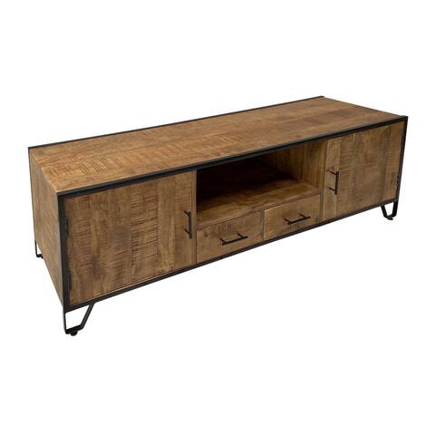 Tanner Exotic Sheesham Wood 2 Door 2 Drawer Credenza with Chattermark Finish