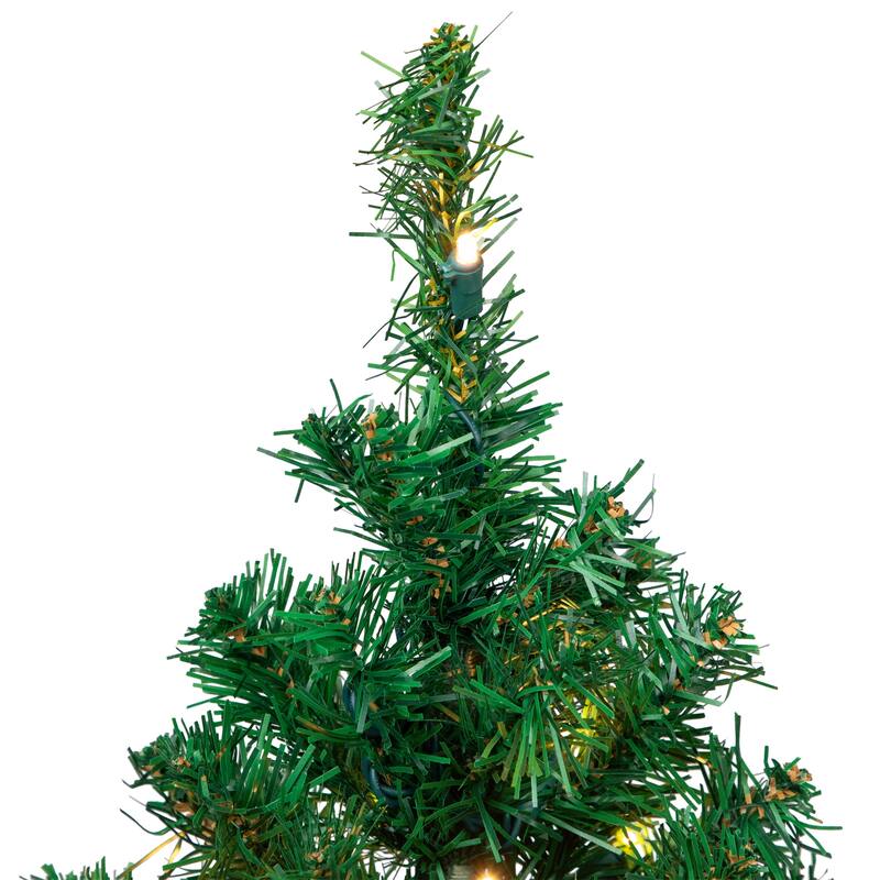 2' Medium Mixed Classic Pine Artificial Christmas Tree Warm White LED - 2 Foot