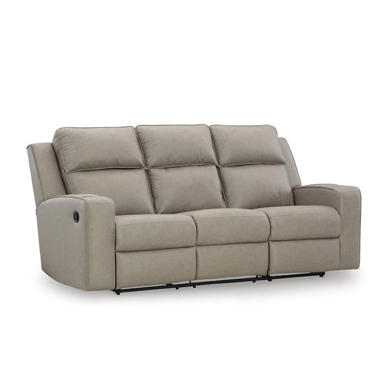 Signature Design by Ashley Lavenhorne Pebble Reclining Sofa with Drop Down Table - 87"W x 42"D x 43"H