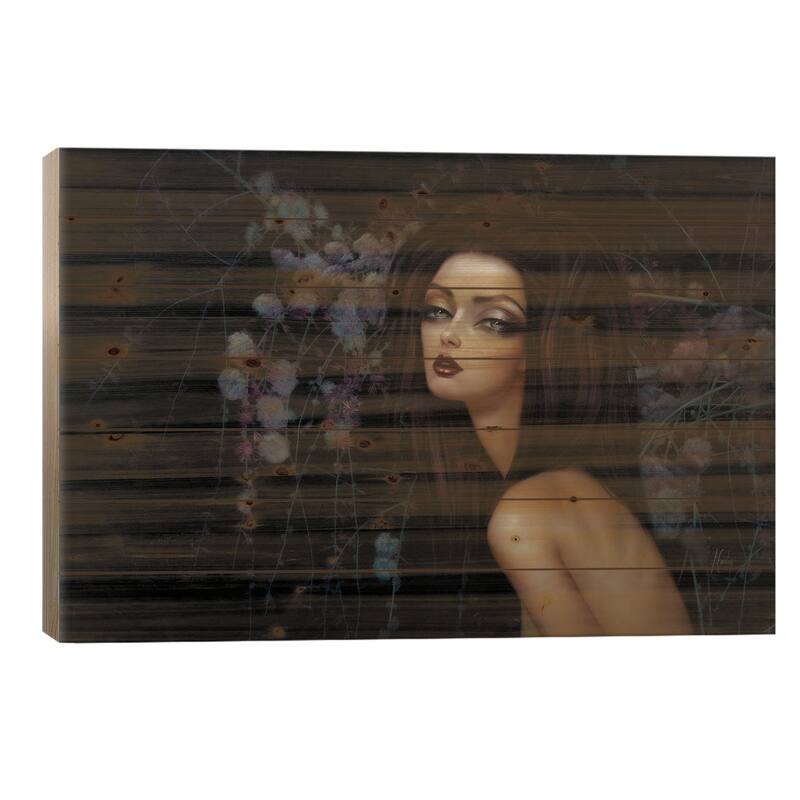 Right Before The Rain Print On Wood by Lori Earley - Multi-Color - 18x26x1.5
