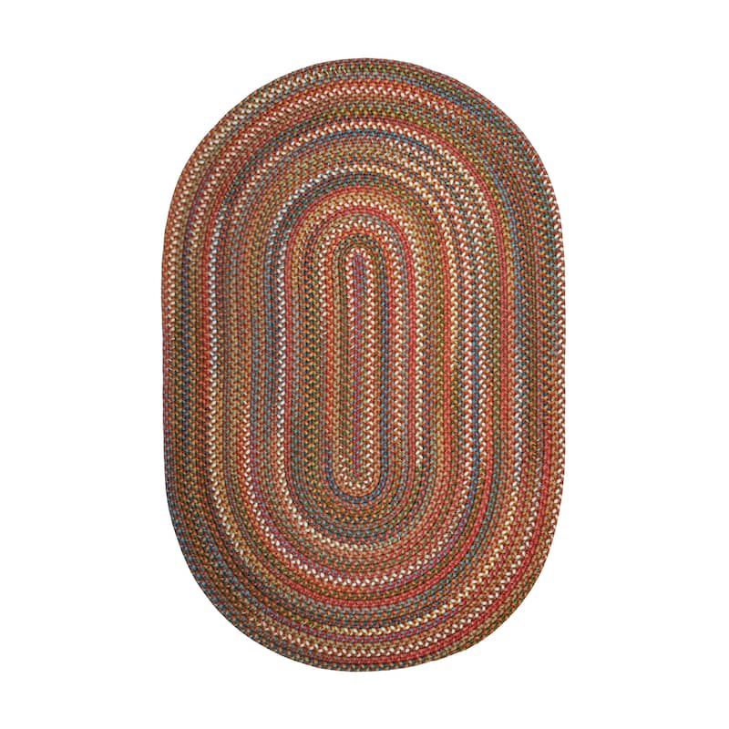 Rhody Rug Charisma Indoor/ Outdoor Braided Area Rug - 10 ft x 13 ft - Tawny Port