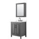 Option Dark Gray, Black Trim, White Quartz Top