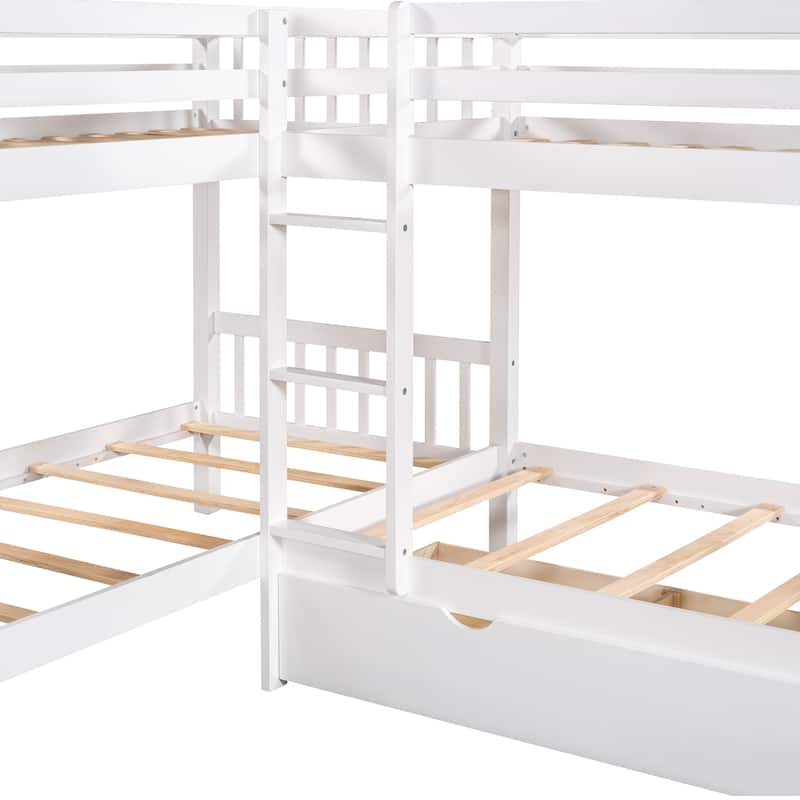 L-Shaped Bunk bed with Drawers
