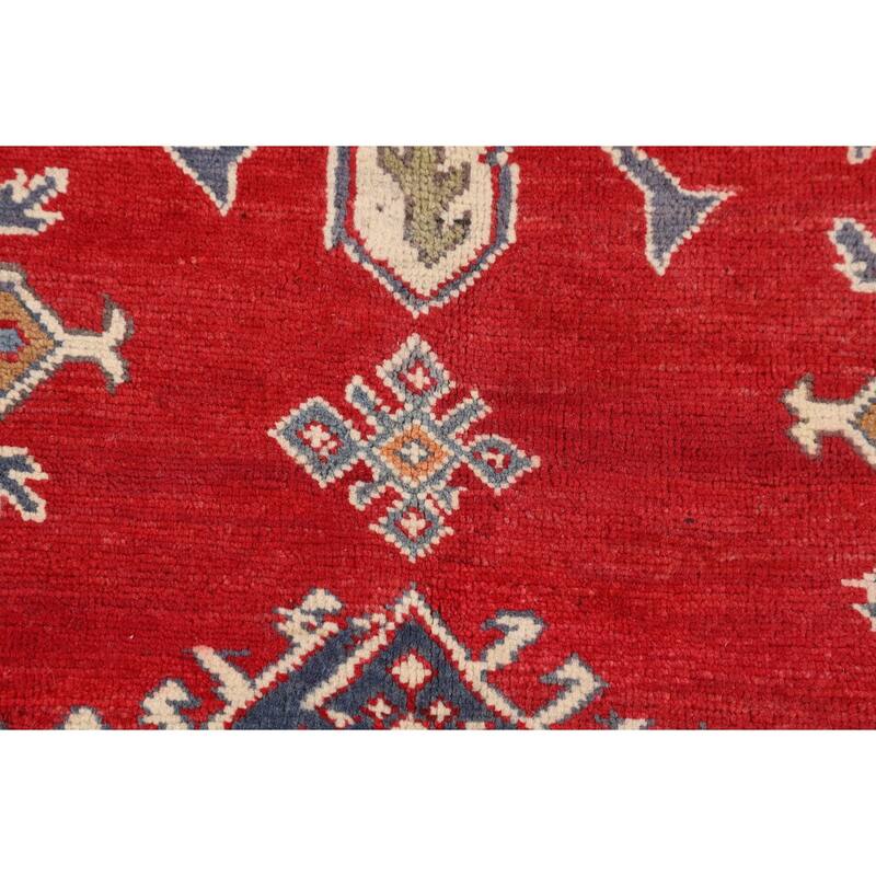 Red Kazak Oriental Area Rug Handmade Traditional Bedroom Wool Carpet - 6'6" x 9'9"
