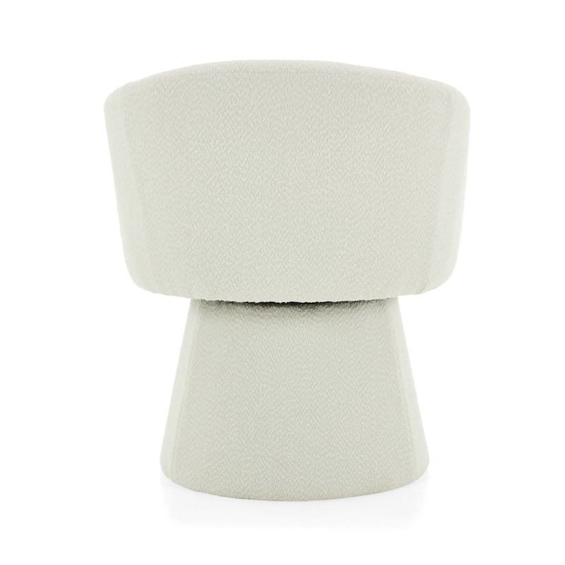 Modern Swivel Accent Chair, Narrow Corduroy Upholstered, Comfy Barrel Chair for Living Room, Bedroom & Office, Beige