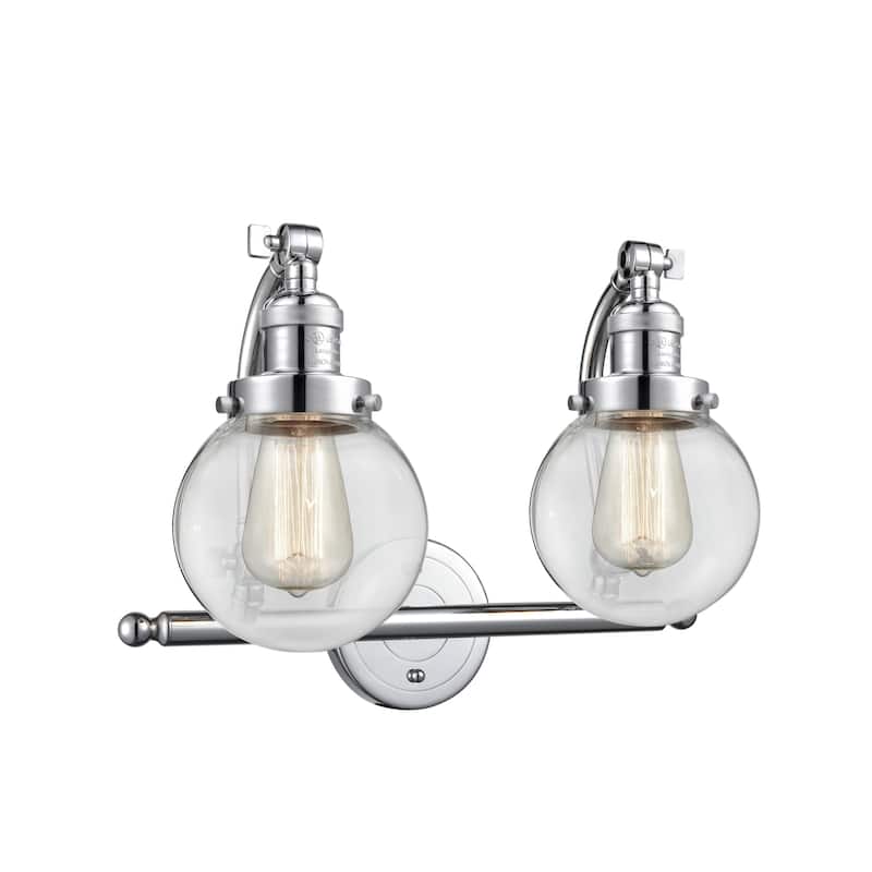 Innovations Lighting Beacon 2 Light 16" Wide Bathroom Vanity Light - Polished Chrome / Clear