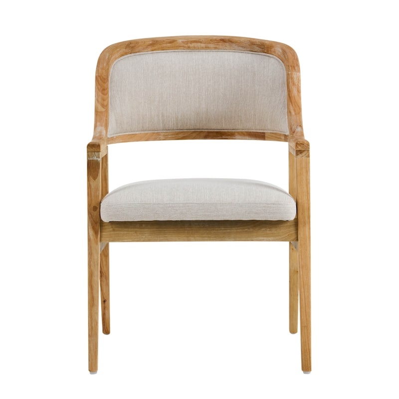 Christopher Knight Home - Harlowe Mid-Century Modern Upholstered Dining Chairs Set of 2 with Solid Ruberwood Legs