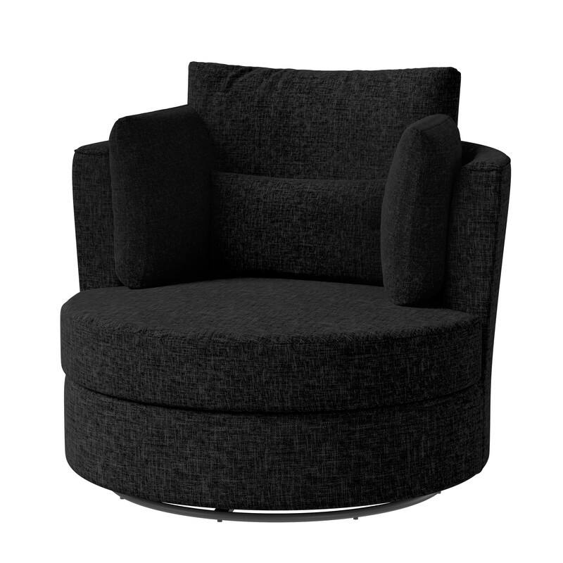Swivel 34.7" Wide Comfortable Chenille Accent Chair (Set of 2)