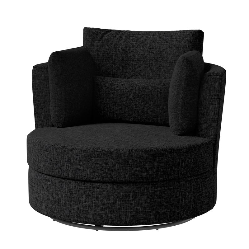 Swivel 34.7" Wide Comfortable Chenille Accent Chair (Set of 4)