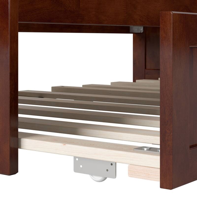 Nantucket Twin Wood Daybed with Twin Size Trundle