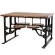 preview thumbnail 14 of 37, Brown Teak Wood Dining Table with Two, Four or Eight Attached Seats