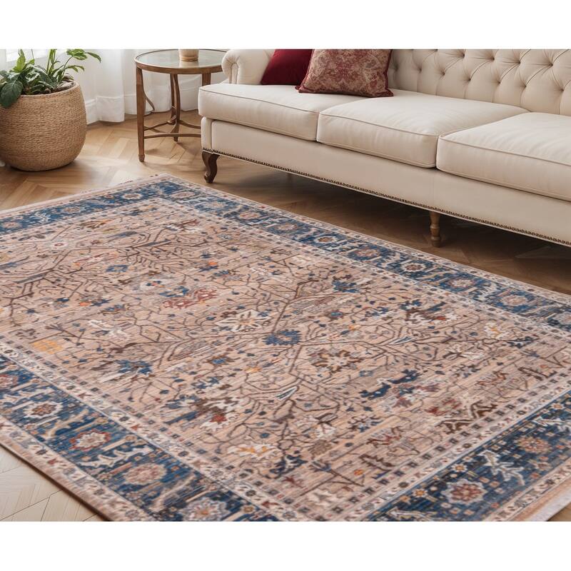 HomeRoots Oriental Traditional Rectangle Area Rug - 92.00 in. x 60.00 in.  x 0.24 in.