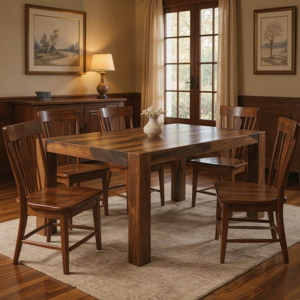 HomeRoots 75" Dark Brown Solid Wood Dining Table - 75.00 in. x 30.00 in. x 40.00 in.