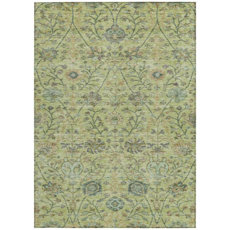 HomeRoots Floral Transitional Rectangle Outdoor Rug