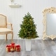 preview thumbnail 5 of 3, 3.5' Artificial Christmas Tree with 50 Clear Lights in Tower Planter