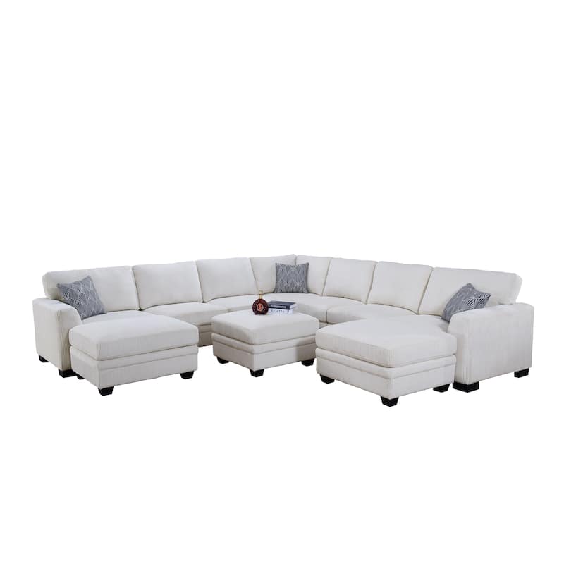 10PCS Corduroy Flexible Combination Sectional Sofa Couch
