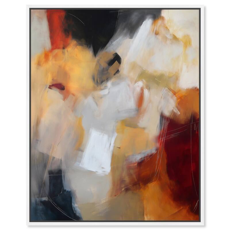 Earth and Fire III Canvas by Art Remedy - White - 20" x 24"