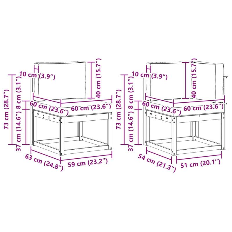vidaXL Outdoor Sofa Set with Cushion 10 pcs Natural and Anthracite