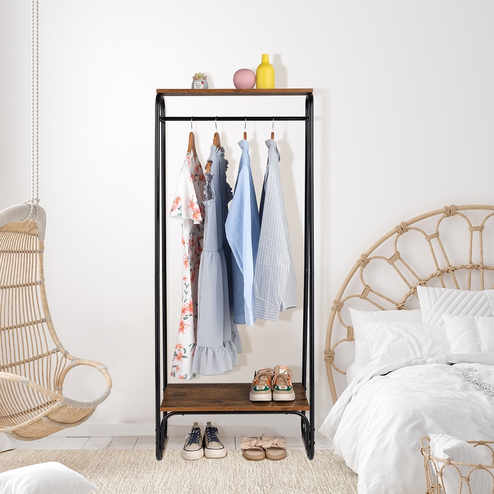 Urban clothing sales rack