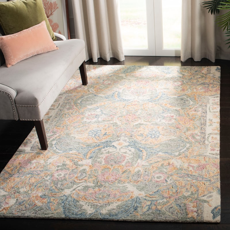 SAFAVIEH Handmade Aubusson Jyldyz Traditional Oriental Wool Rug - 8' x 10' - Ivory/Sage
