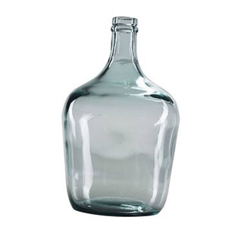 Clear Smooth Recycled Glass Carafe 4L- ST - Clear - White
