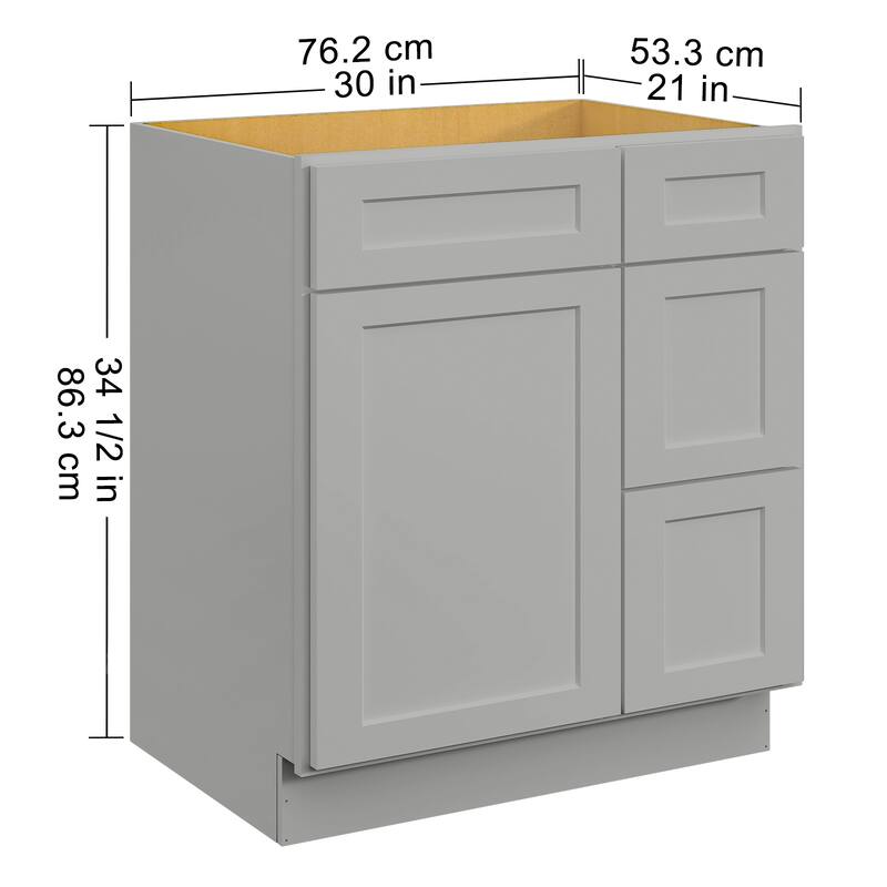 30-inch Bathroom Cabinet with Soft-Close Doors, Versatile Storage, and Waterproof MDF