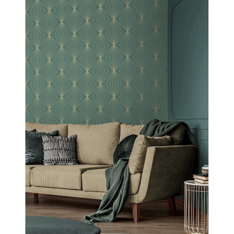 Seabrook Designs Diamond Vector Non-Woven Unpasted Wallpaper