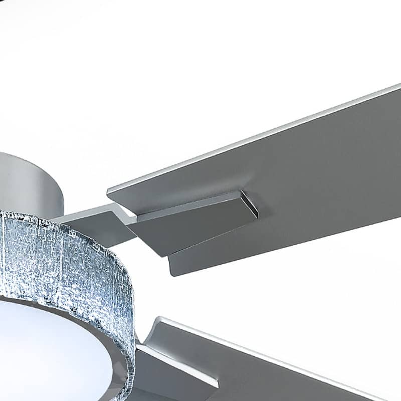 Moasis 52 Inch 5-Blade Crystal Chandelier Ceiling Fans with Lights and Remote Control - 52 Inches