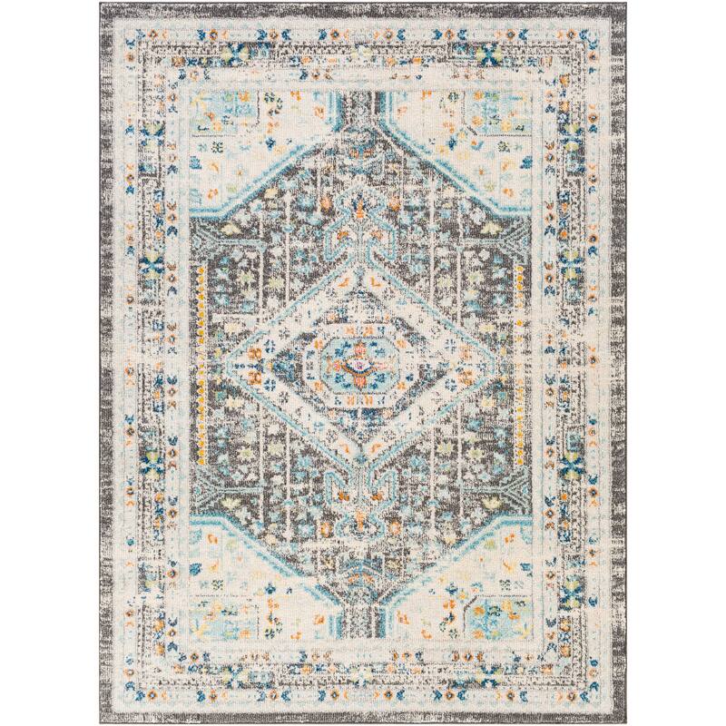 The Curated Nomad Shratton Distressed Persian Medallion Area Rug