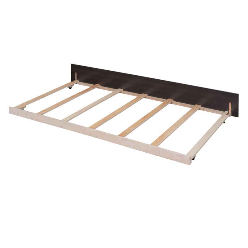 Full Size Wooden House Bed with Twin Size Trundle