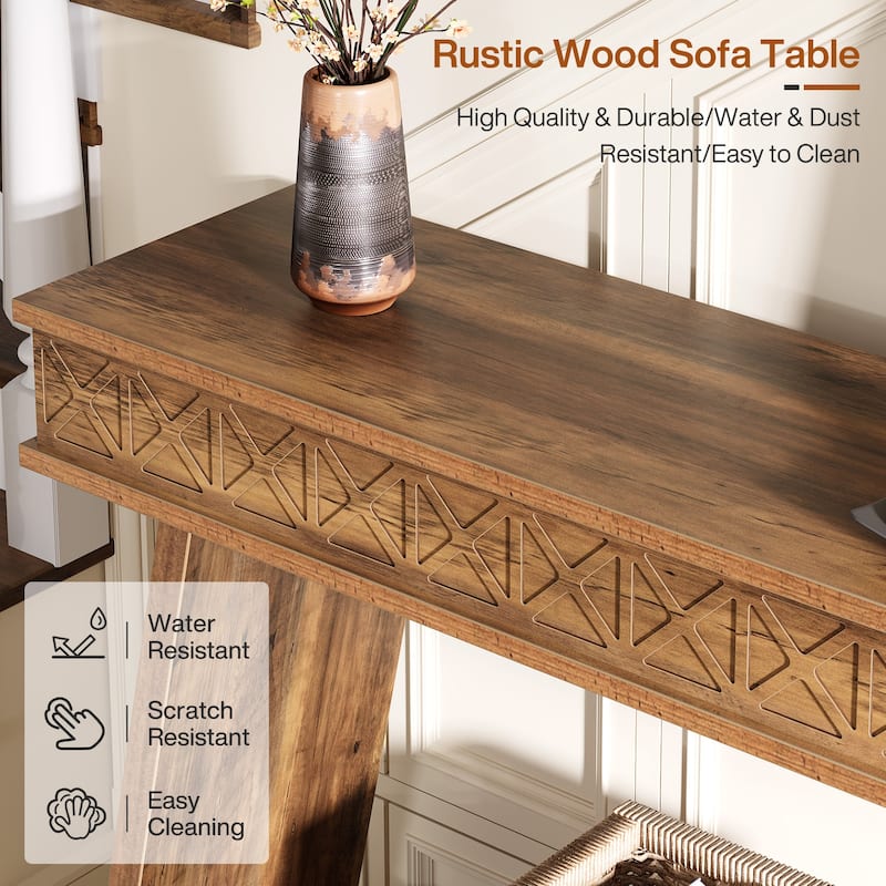 70.87 Inch Entryway Table, Narrow Console Table with Storage